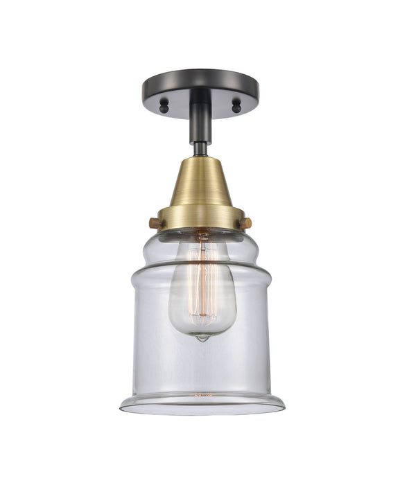 Innovations 447-1C-BAB-G182 One Light Flush Mount, Black Antique Brass
