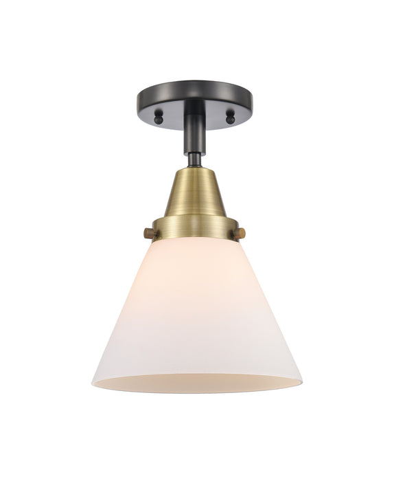 Innovations 447-1C-BAB-G41 One Light Flush Mount, Black Antique Brass