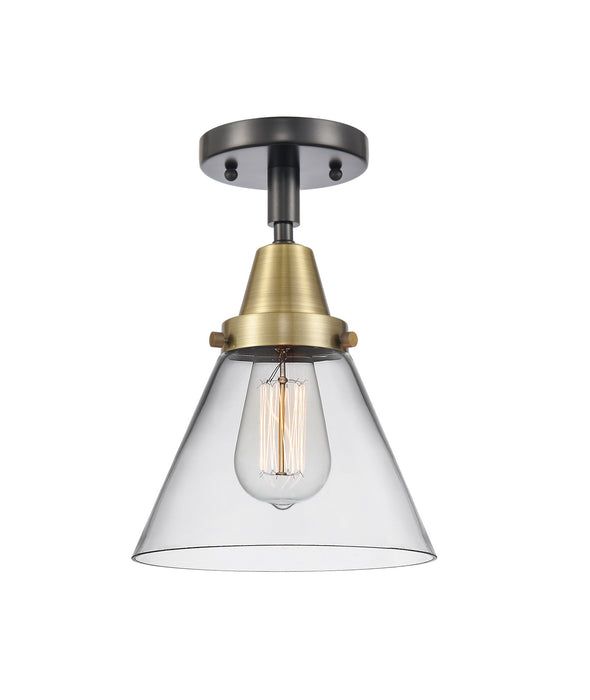 Innovations 447-1C-BAB-G42 One Light Flush Mount, Black Antique Brass