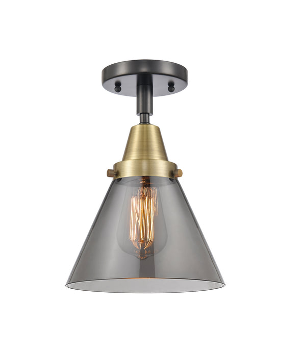 Innovations 447-1C-BAB-G43 One Light Flush Mount, Black Antique Brass