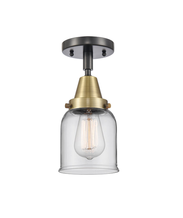 Innovations 447-1C-BAB-G52 One Light Flush Mount, Black Antique Brass