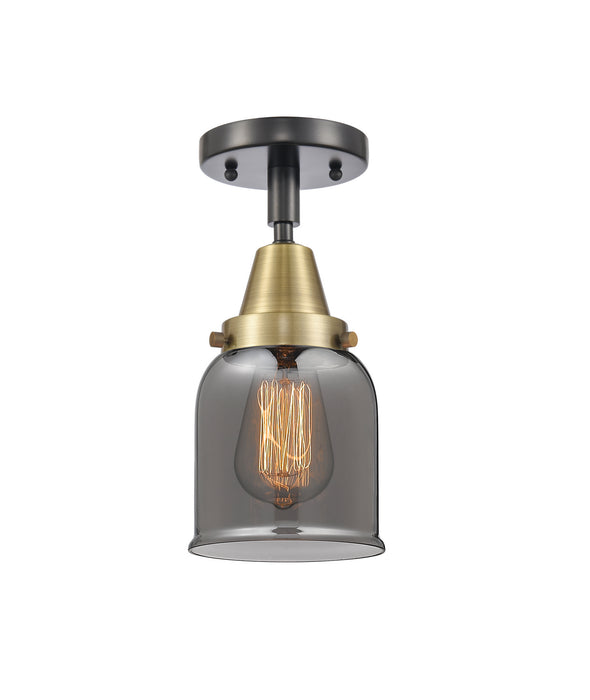 Innovations 447-1C-BAB-G53 One Light Flush Mount, Black Antique Brass