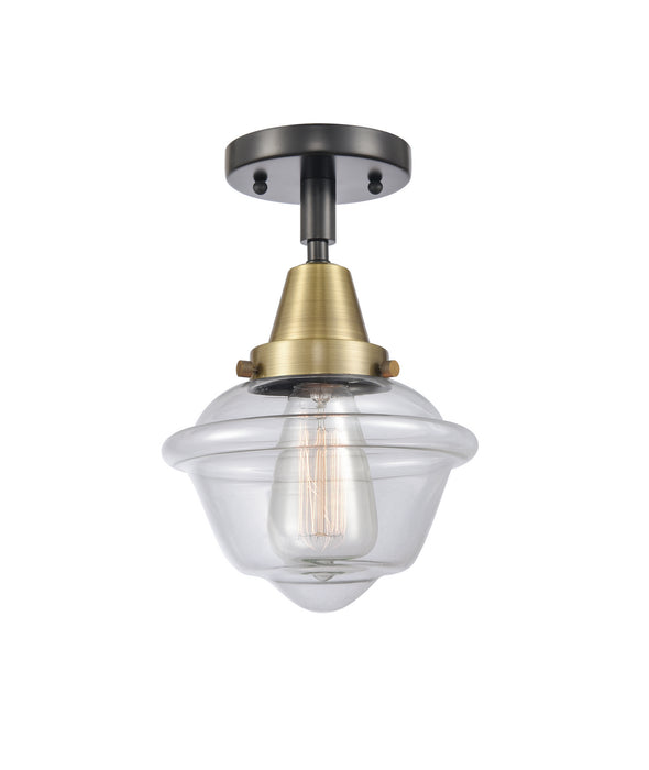 Innovations 447-1C-BAB-G532 One Light Flush Mount, Black Antique Brass