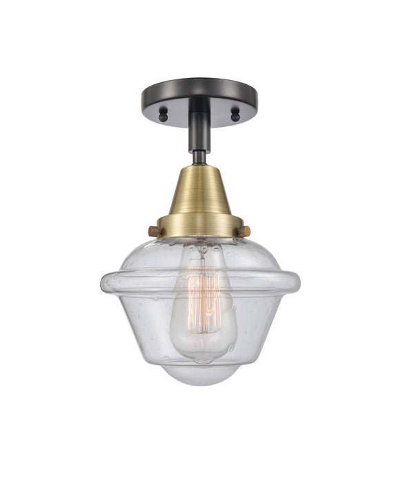 Innovations 447-1C-BAB-G534 One Light Flush Mount, Black Antique Brass