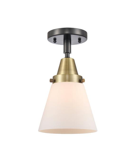 Innovations 447-1C-BAB-G61 One Light Flush Mount, Black Antique Brass