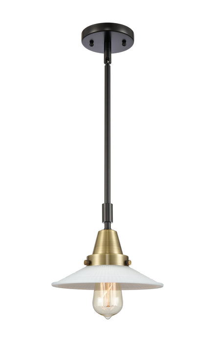 Innovations 447-1S-BAB-G1 One Light Mini Pendant, Black Antique Brass