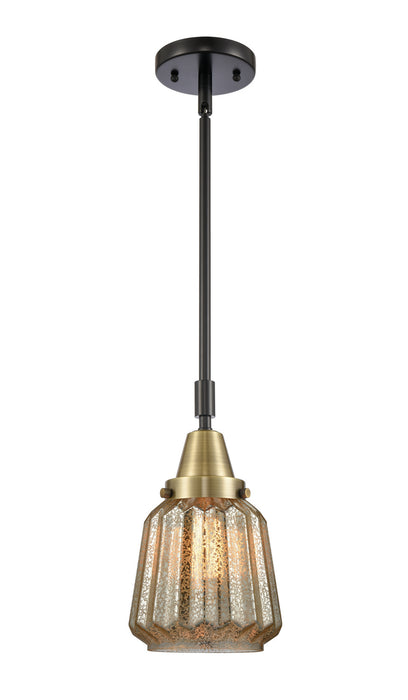 Innovations 447-1S-BAB-G146 One Light Mini Pendant, Black Antique Brass