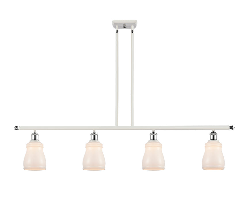 Innovations 516-4I-WPC-G391 Four Light Island Pendant, White Polished Chrome