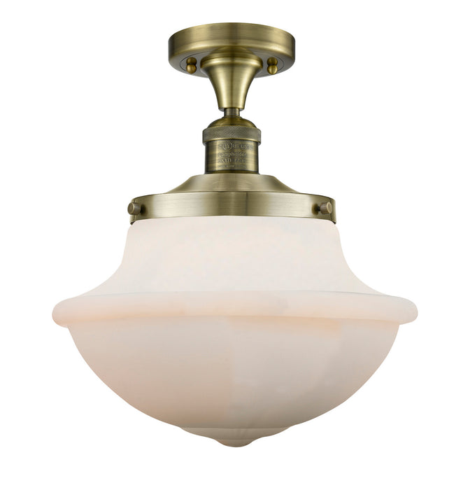 Innovations 517-1CH-AB-G541 One Light Semi-Flush Mount, Antique Brass