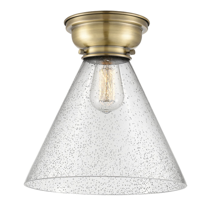 Innovations 623-1F-AB-G44-L One Light Flush Mount, Antique Brass