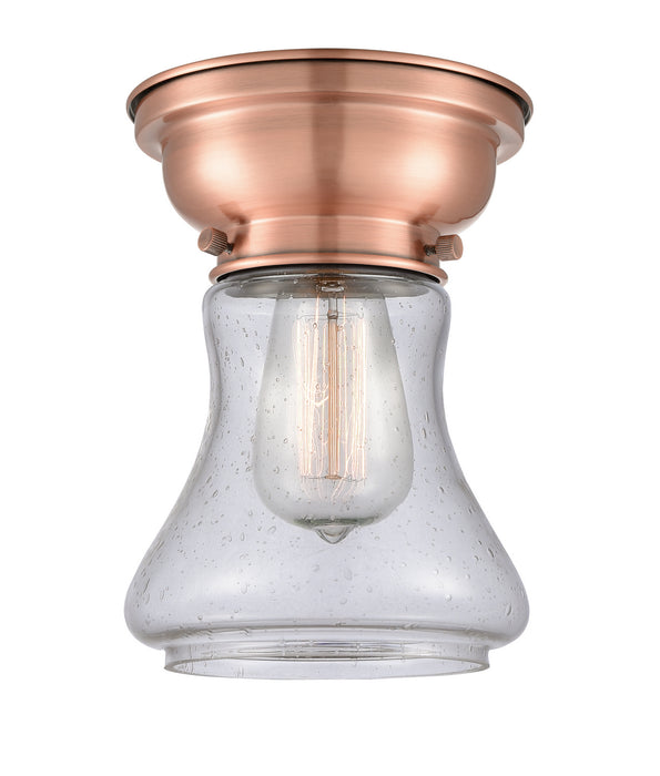 Innovations 623-1F-AC-G194 One Light Flush Mount, Antique Copper