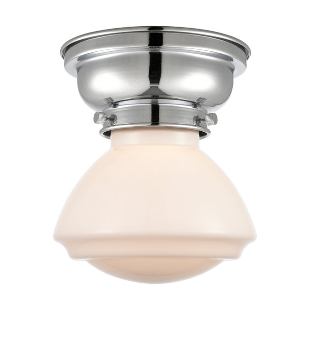 Innovations 623-1F-PC-G321 One Light Flush Mount, Polished Chrome