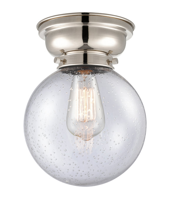 Innovations 623-1F-PN-G204-8 One Light Flush Mount, Polished Nickel
