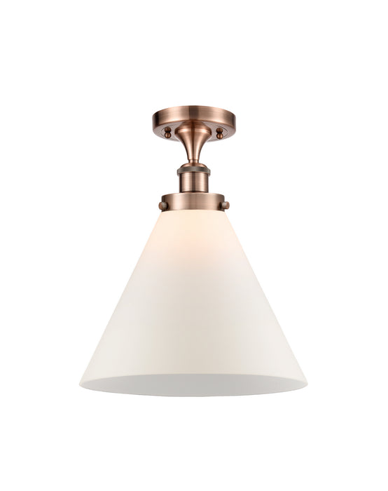 Innovations 916-1C-AC-G41-L One Light Semi-Flush Mount, Antique Copper