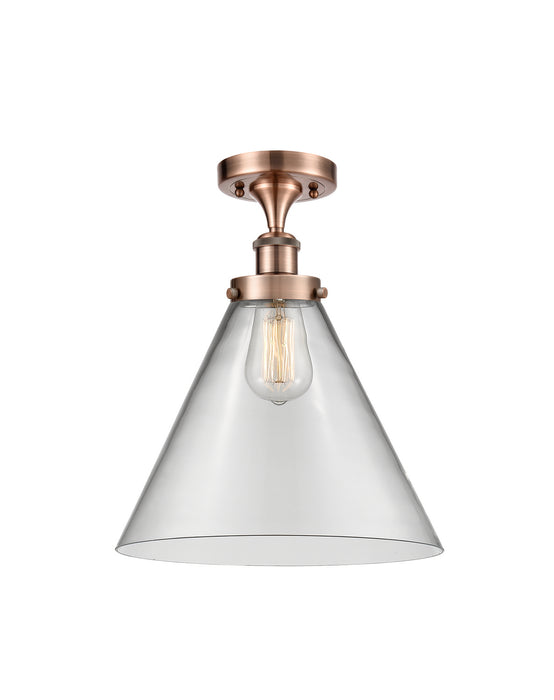Innovations 916-1C-AC-G42-L-LED LED Semi-Flush Mount, Antique Copper