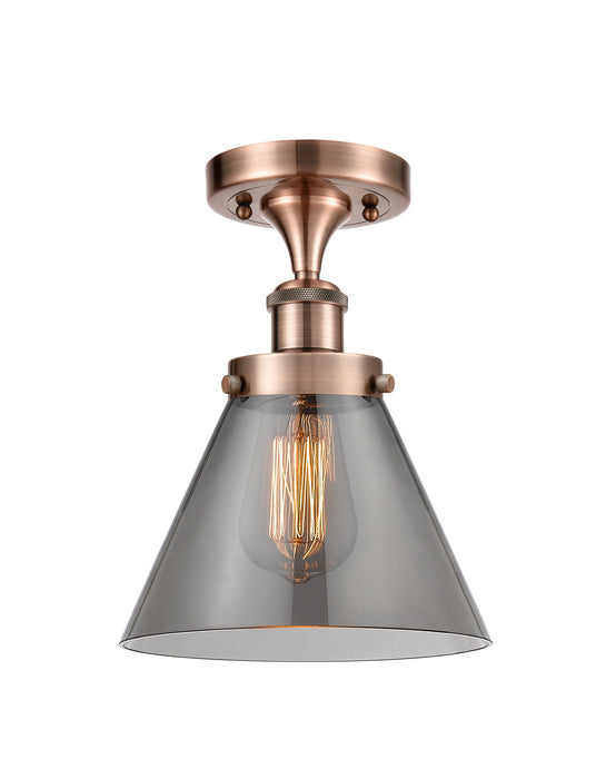 Innovations 916-1C-AC-G43-LED LED Semi-Flush Mount, Antique Copper