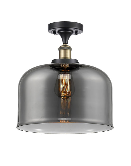 Innovations 916-1C-BAB-G73-L One Light Semi-Flush Mount, Black Antique Brass
