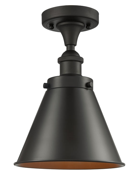 Innovations 916-1C-OB-M13 One Light Semi-Flush Mount, Oil Rubbed Bronze