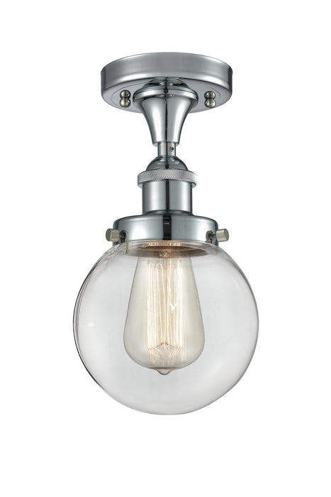 Innovations 916-1C-PC-G202-6 One Light Semi-Flush Mount, Polished Chrome