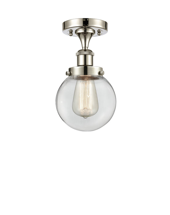 Innovations 916-1C-PN-G202-6-LED LED Semi-Flush Mount, Polished Nickel