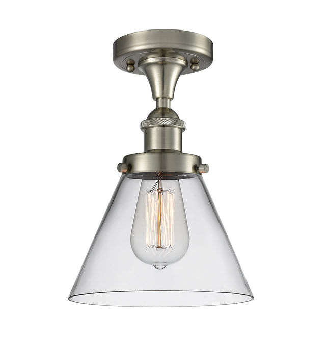 Innovations 916-1C-SN-G42 One Light Semi-Flush Mount, Brushed Satin Nickel