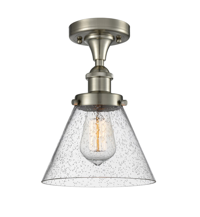 Innovations 916-1C-SN-G44 One Light Semi-Flush Mount, Brushed Satin Nickel