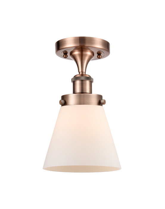 Innovations 916-1C-AC-G61-LED LED Semi-Flush Mount, Antique Copper