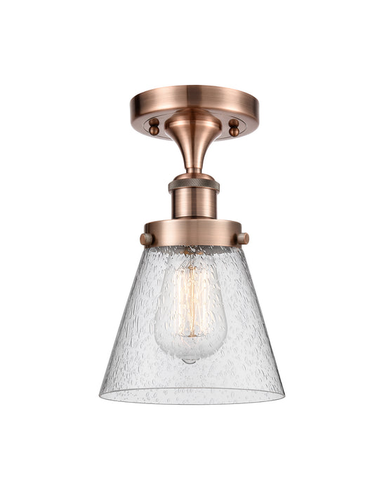 Innovations 916-1C-AC-G64-LED LED Semi-Flush Mount, Antique Copper