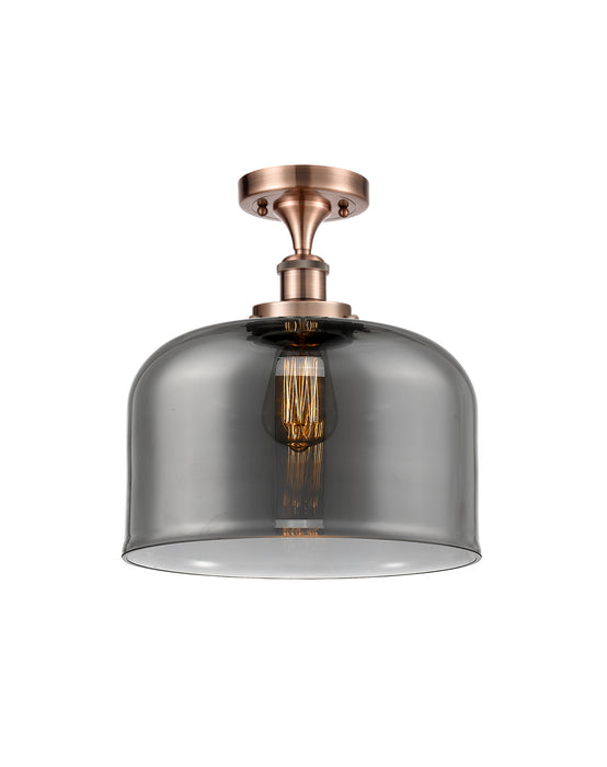 Innovations 916-1C-AC-G73-L-LED LED Semi-Flush Mount, Antique Copper