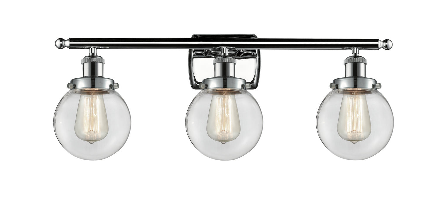 Innovations 916-3W-PC-G202-6 Three Light Bath Vanity, Polished Chrome