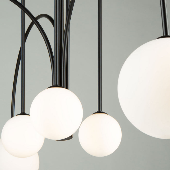 Artcraft AC6656BK LED Chandelier, Semi Matte Black