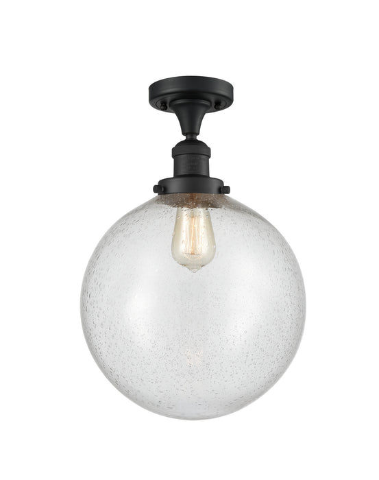 Innovations 517-1CH-BK-G204-12 One Light Semi-Flush Mount, Matte Black