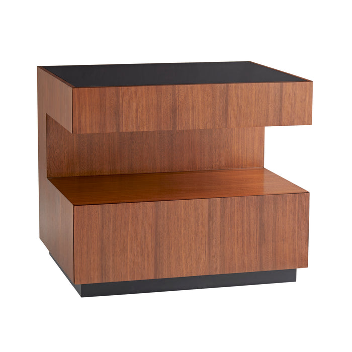 Arteriors 5649 End Table, Satin Walnut