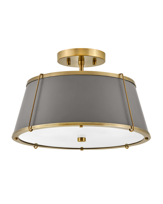 Hinkley 4893LDB LED Semi-Flush Mount, Lacquered Dark Brass