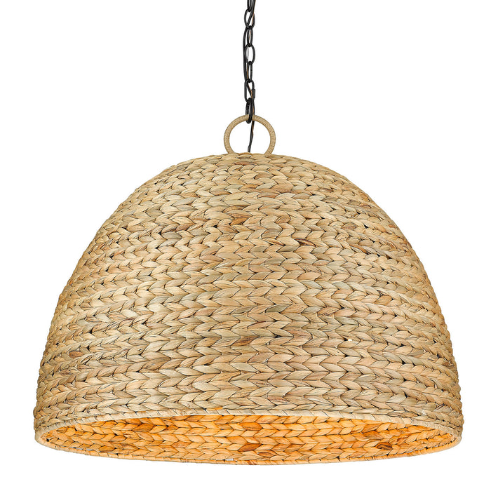 Golden 1081-8P BLK-WSG Eight Light Pendant, Matte Black