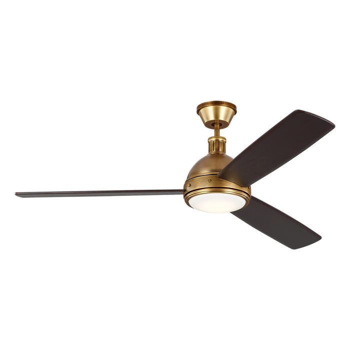 Visual Comfort Fan 3HCKR60HABD 60" Ceiling Fan, Hand Rubbed Antique Brass