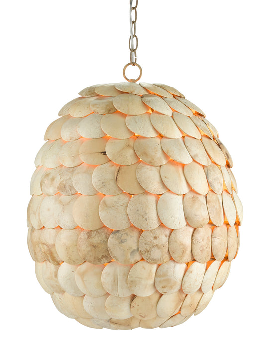 Currey and Company 9000-0784 Three Light Pendant, Coco Cream
