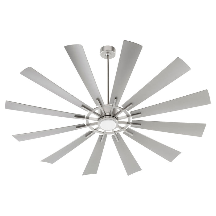 Quorum 47212-65 72"Patio Fan, Satin Nickel