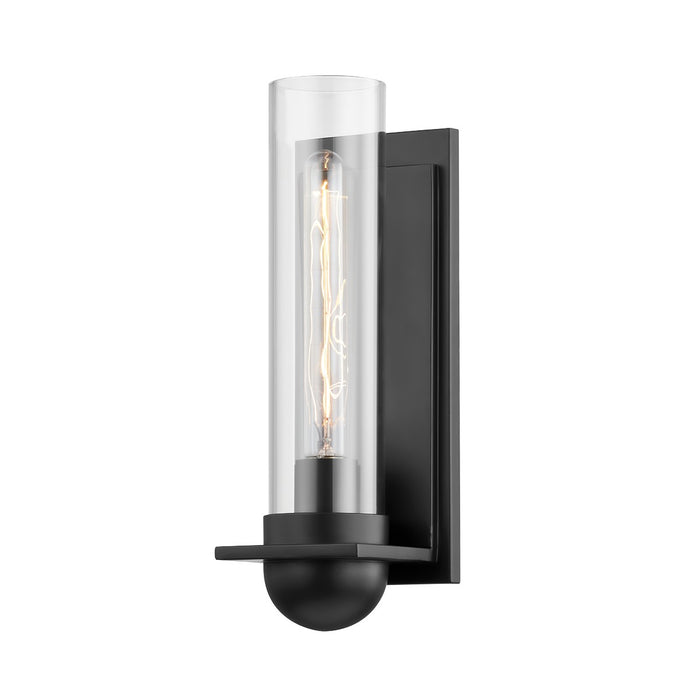 Troy Lighting B7791-SBK One Light Wall Sconce, Satin Black