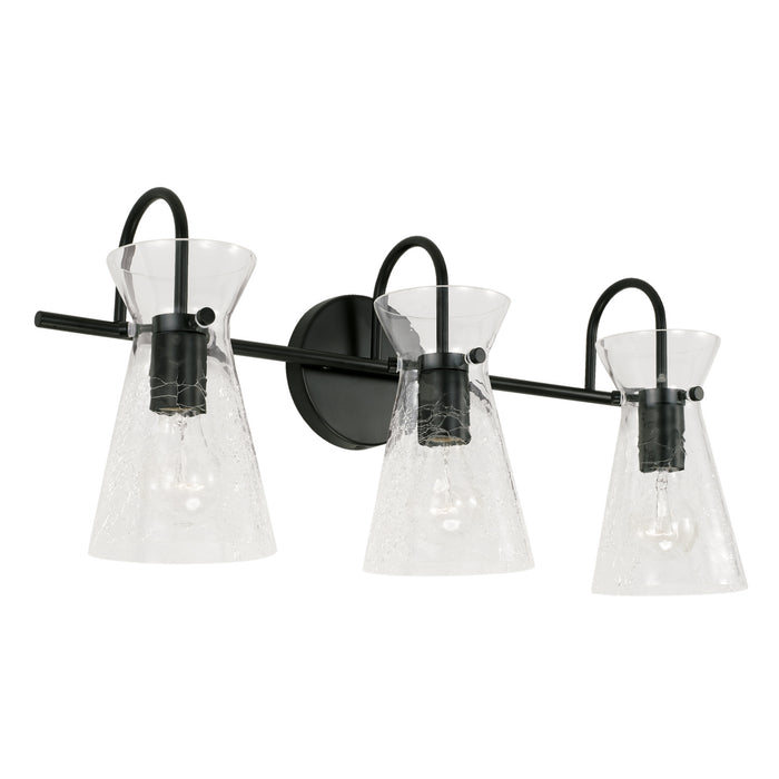 Capital Lighting 142431MB Three Light Vanity, Matte Black