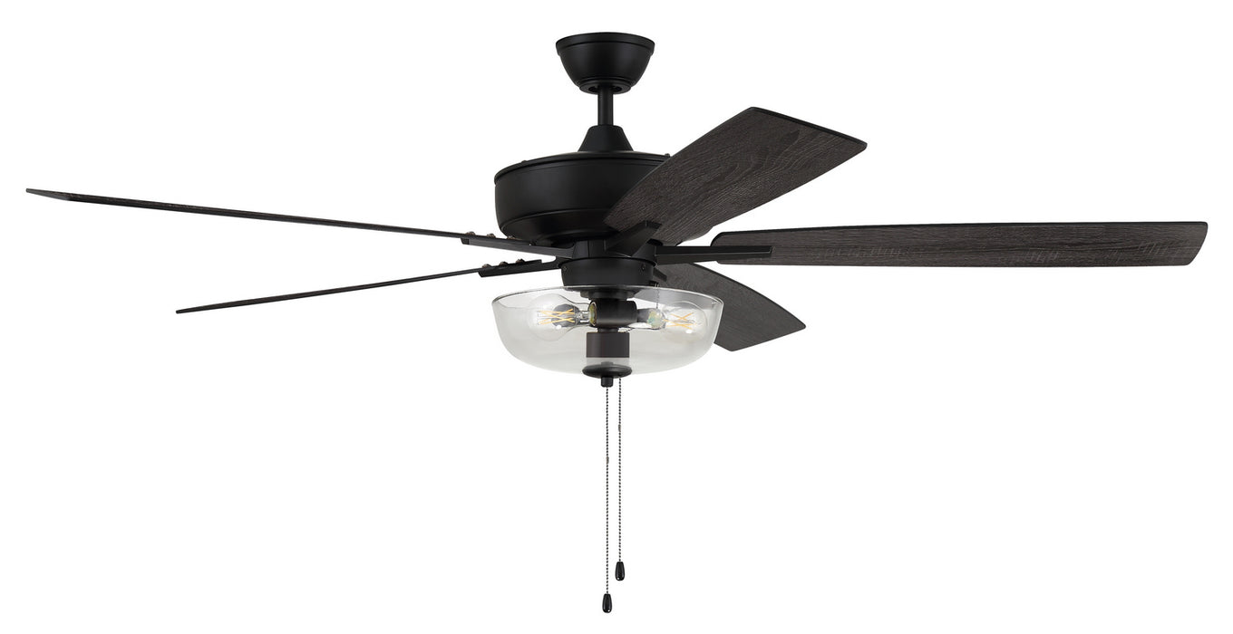 Craftmade S101FB5-60FBGW 60"Ceiling Fan, Flat Black