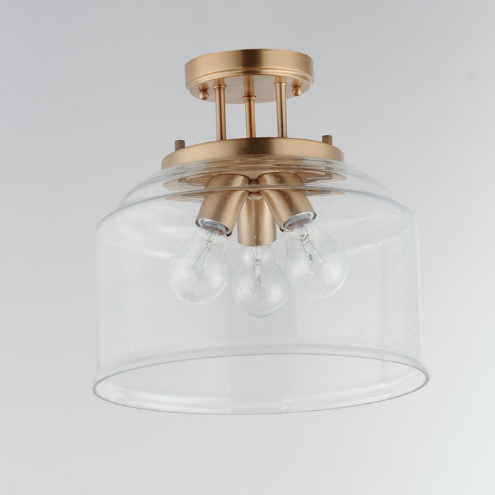 Maxim 12271CDHR Three Light Semi-Flush Mount, Heritage