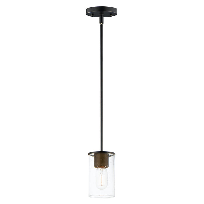 Maxim 91840CDABBK One Light Mini Pendant, Antique Brass / Black