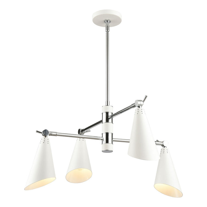 ELK Home 89206/4 Four Light Chandelier, Polished Chrome