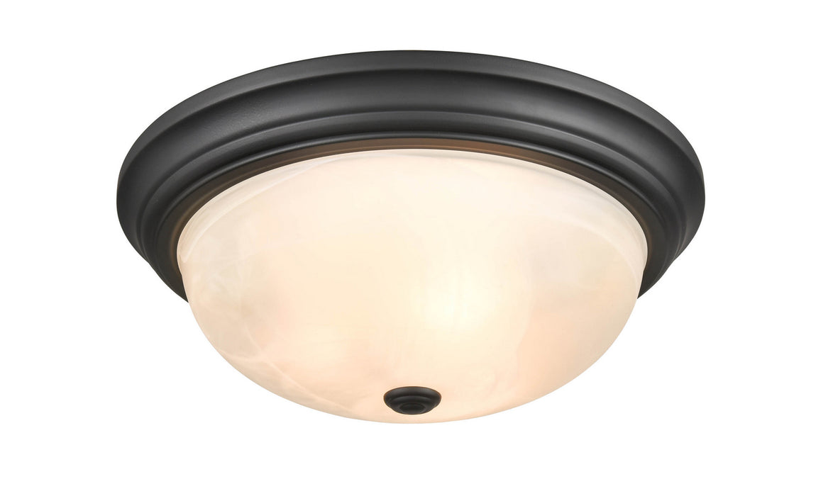 Millennium 4605-MB Three Light Flushmount, Matte Black
