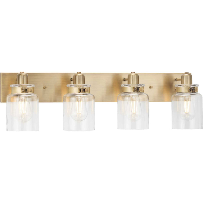 Progress Lighting P300048-163 Four Light Bath Bracket, Vintage Brass