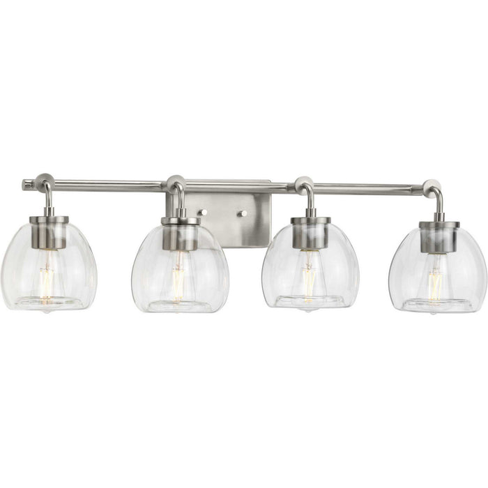 Progress Lighting P300348-009 Four Light Bath Bracket, Brushed Nickel
