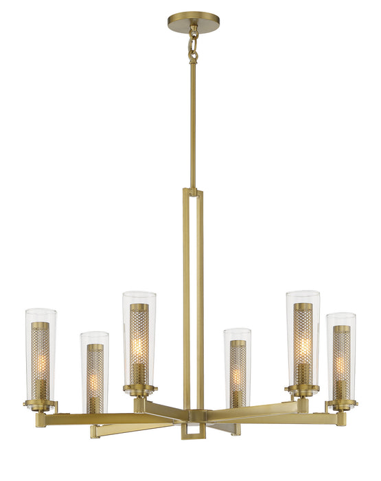 Minka-Lavery 2186-695 Six Light Chandelier, Soft Brass