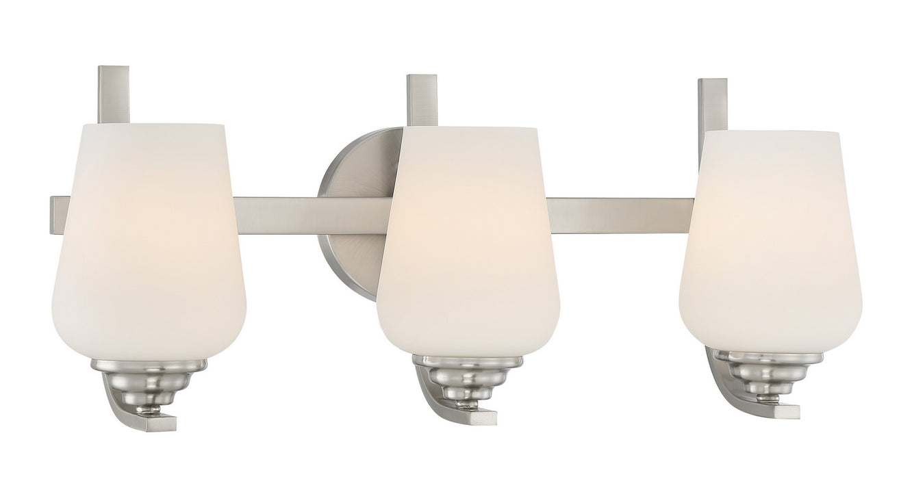 Minka-Lavery 1923-84 Three Light Bath, Brushed Nickel