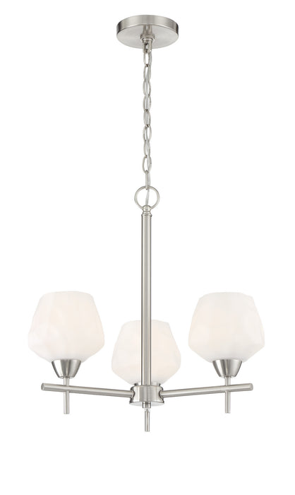 Minka-Lavery 2173-84 Three Light Chandelier, Brushed Nickel